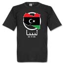 Libia Map T-Shirt fekete