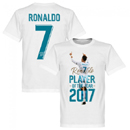Ronaldo Player of the Year 2017 Tee white