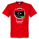Libia Map T-Shirt piros
