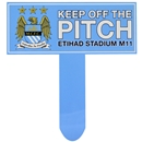 Manchester City Keep Off The Pitch Garden Sign