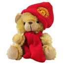 Manchester United Hat & Scarf Bear