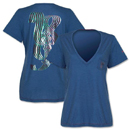 Barcelona Womens Authetic V-Neck Tee blue