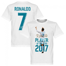 Ronaldo Player of the Year 2017 Tee white Ronaldo Player of the Year 2017 Tee white